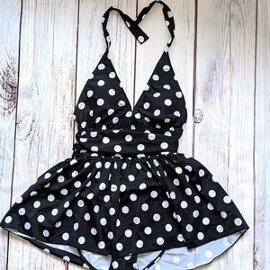 Retro polka dot swimsuit